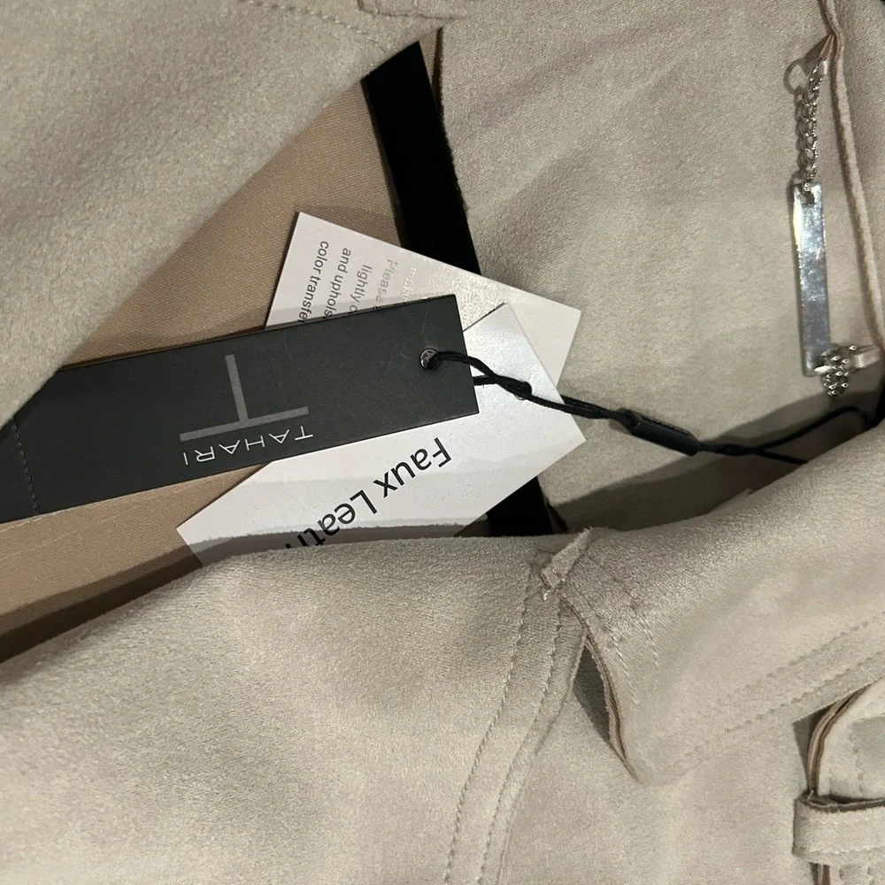 Tahari Light Tan Trench Coat - Picture 3 of 7